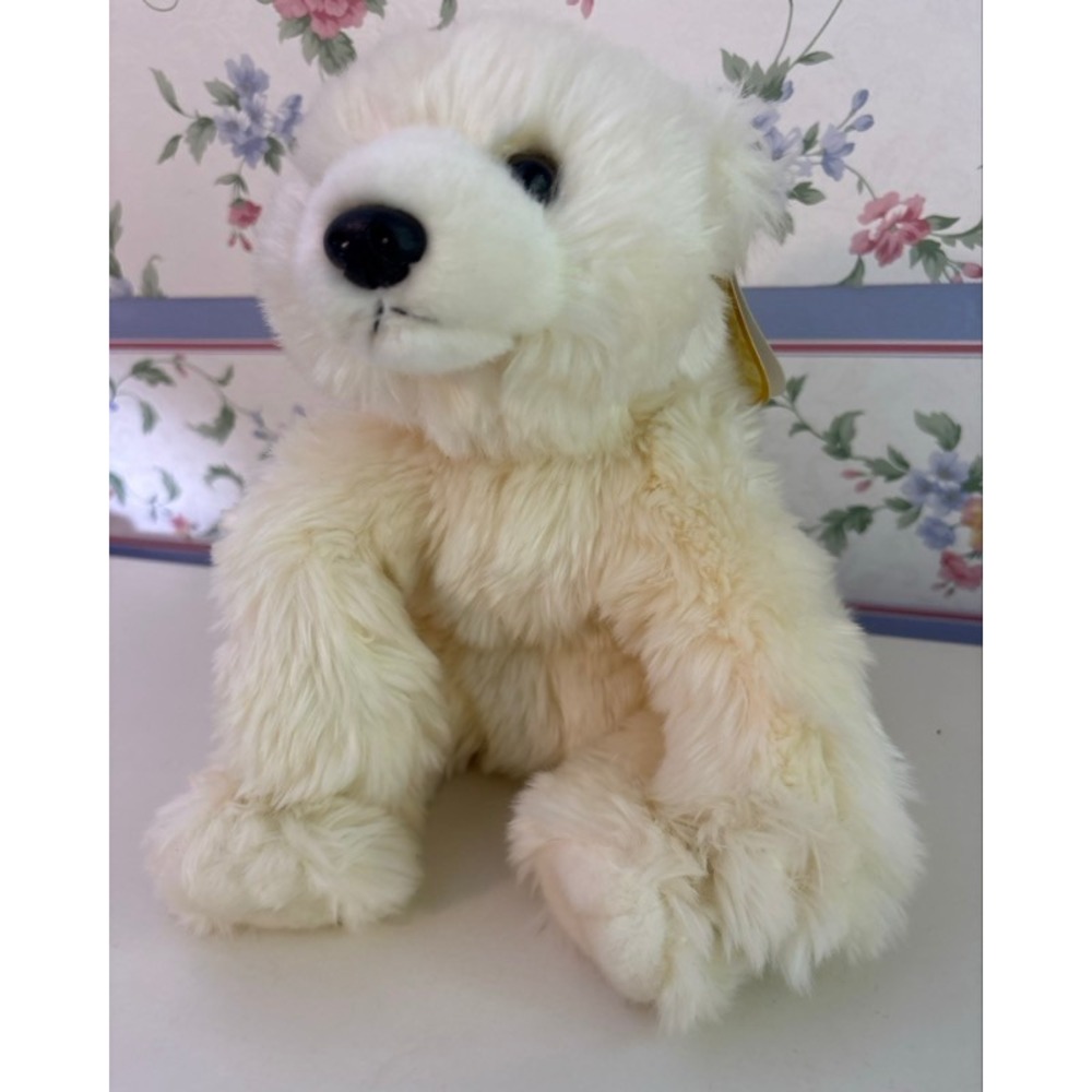 Aurora World Iceberg Polar Bear Plush Stuffed Animal White Cream 9 inch NWT